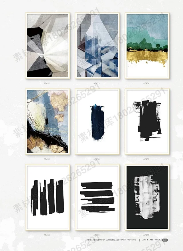抽象画图库2 装饰画 油画 肌理画 高清文件PSD TIF
