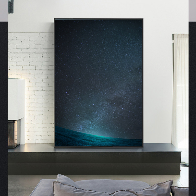 创意星球宇宙装饰画素材星空地球流星太空科技感海报ps设计画芯