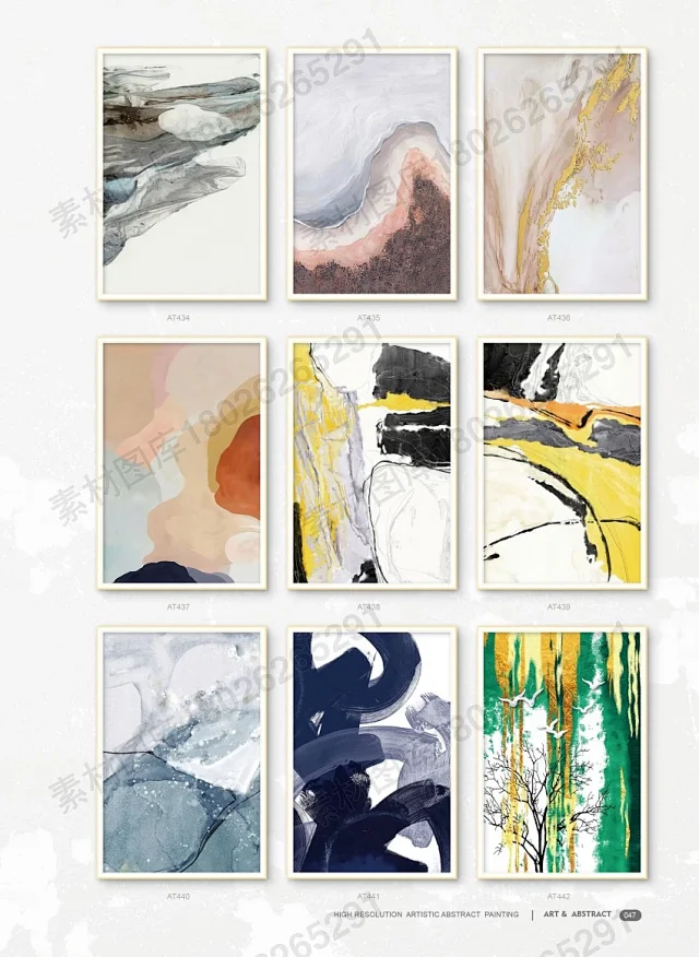 抽象画图库2 装饰画 油画 肌理画 高清文件PSD TIF