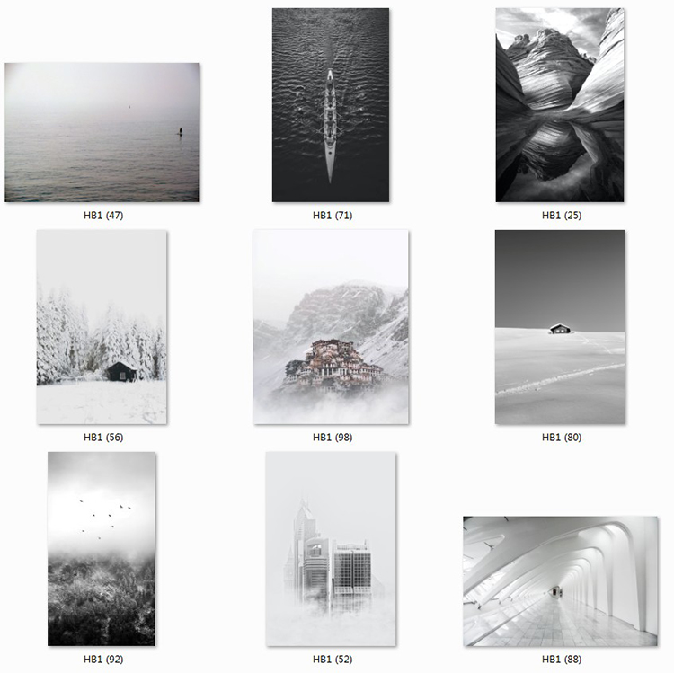 36现代简约黑白灰极简工业风建筑风景摄影图装饰画芯高清素材图库