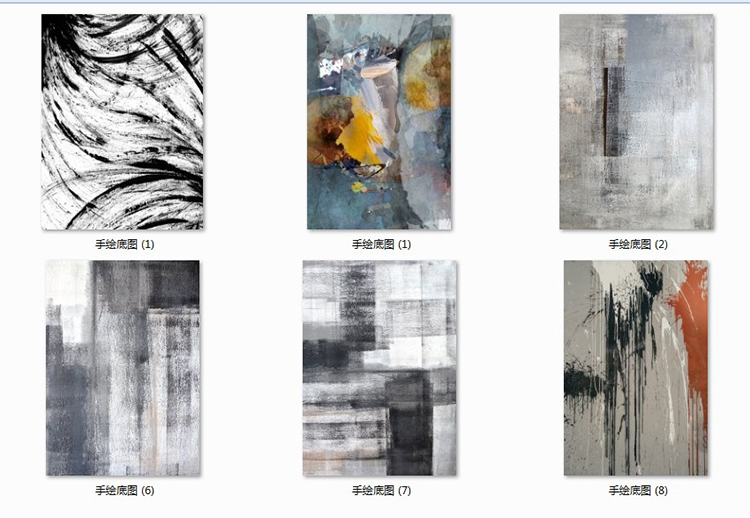 现代极简手绘抽象肌理油画客厅玄关装饰画画芯高清素材图库