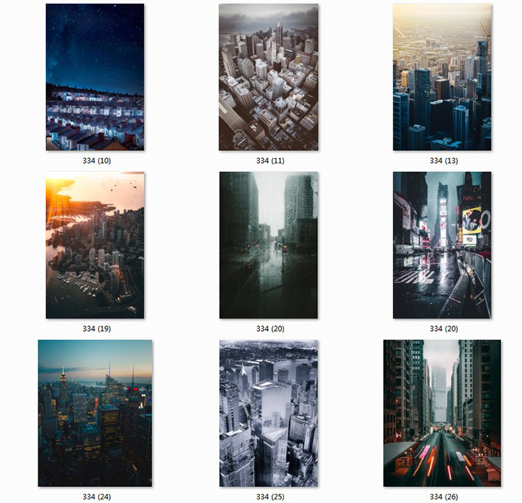 现代轻奢城市风景建筑摄影素材夜景玄关装饰画画芯超高清图库