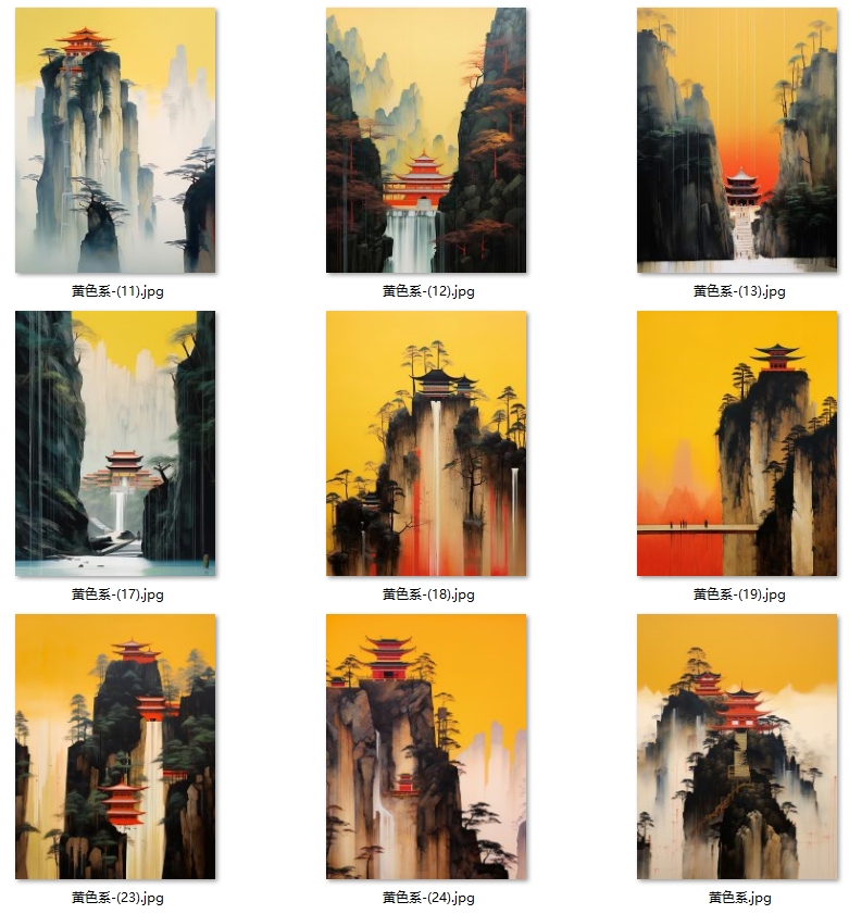 新中式中国风江南水乡水墨房子玄关背景墙挂画装饰画素材图库