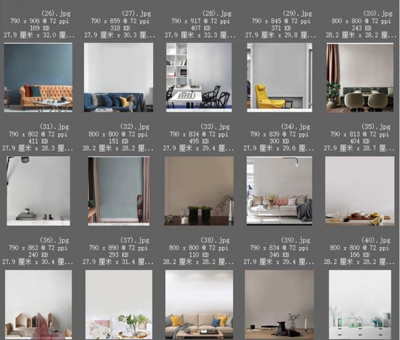 空白背景墙面装饰画样机模板场景沙发卧室客厅电商详情页素材