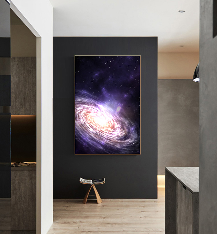 创意星球宇宙装饰画素材星空地球流星太空科技感海报ps设计画芯