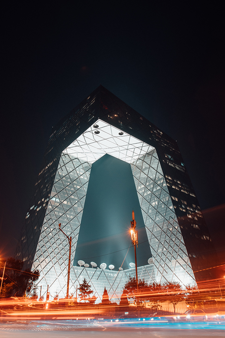 现代轻奢城市风景建筑摄影素材夜景玄关装饰画画芯超高清图库