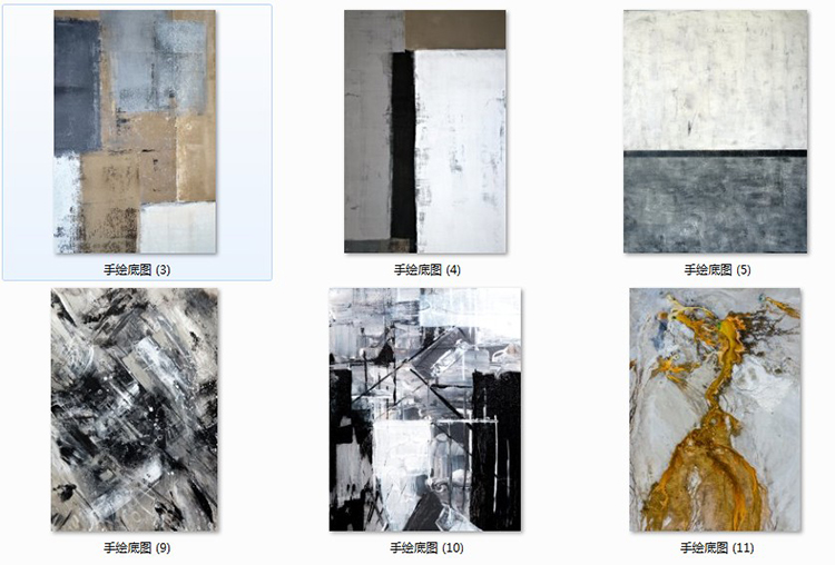 现代极简手绘抽象肌理油画客厅玄关装饰画画芯高清素材图库