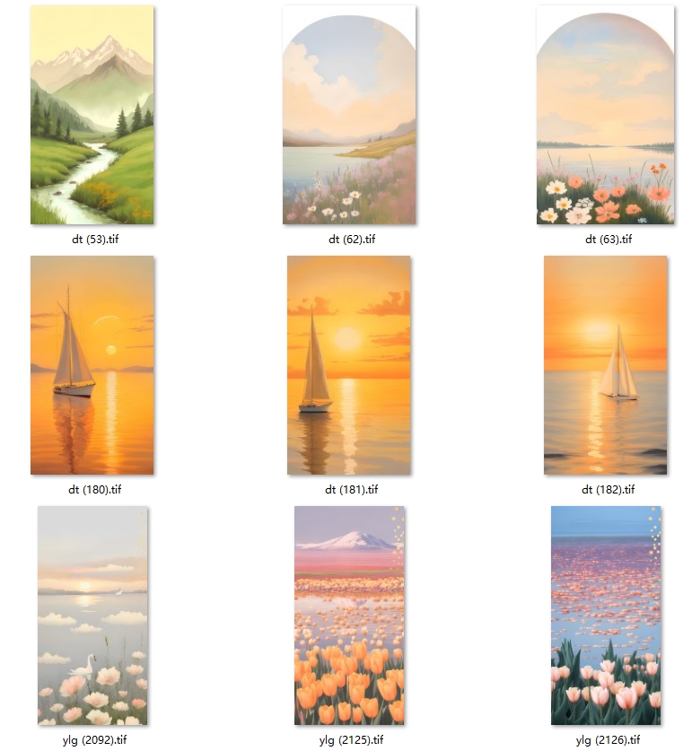 现代简约北欧风清新手绘油画风景玄关装饰画画芯高清素材图库