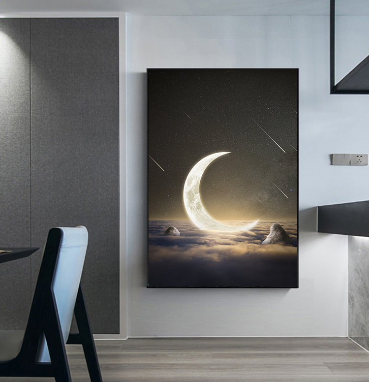 创意星球宇宙装饰画素材星空地球流星太空科技感海报ps设计画芯