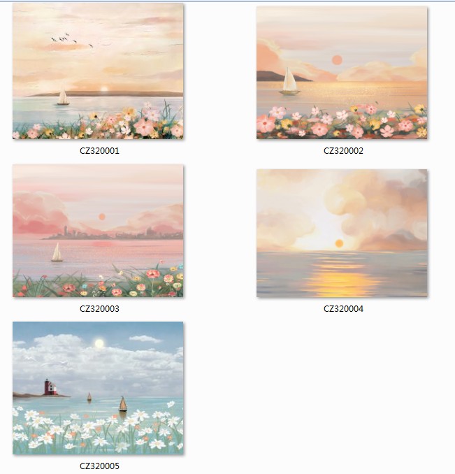 北欧简约油画手绘风景客厅餐厅电表箱玄关装饰画高清素材图库