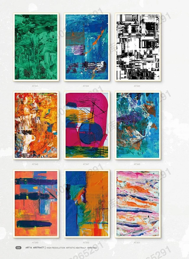 抽象画图库2 装饰画 油画 肌理画 高清文件PSD TIF