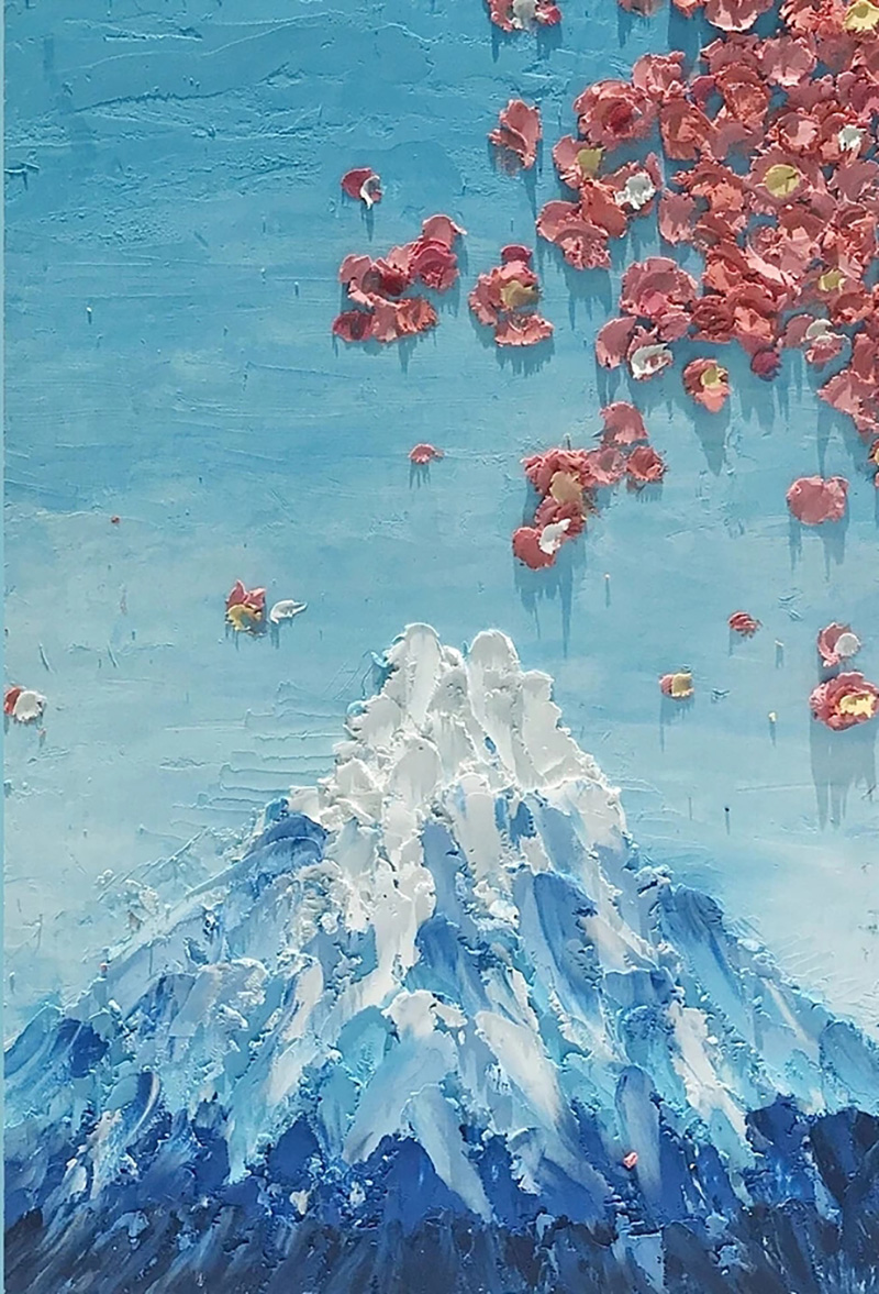 北欧风现代简约奶油风3D肌理手绘油画玄关装饰画画芯高清素材