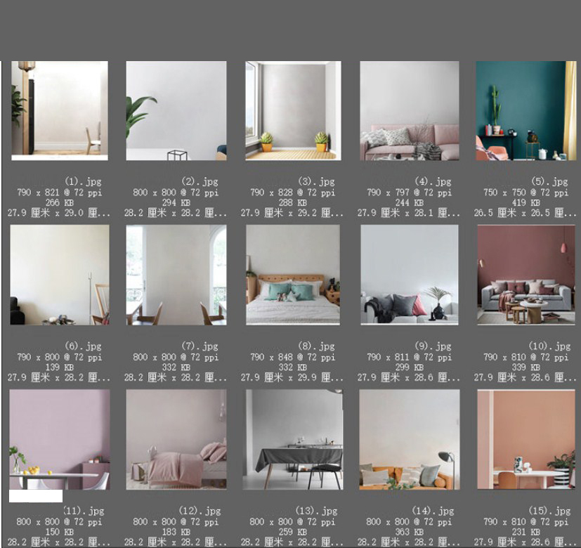 空白背景墙面装饰画样机模板场景沙发卧室客厅电商详情页素材