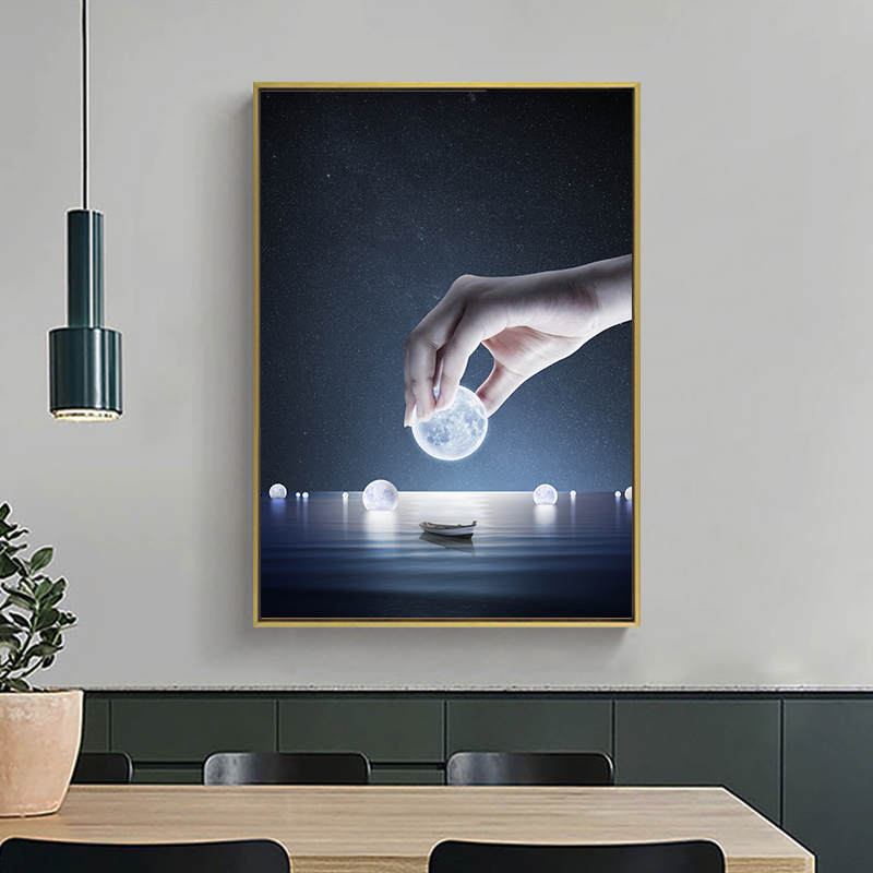 创意星球宇宙装饰画素材星空地球流星太空科技感海报ps设计画芯