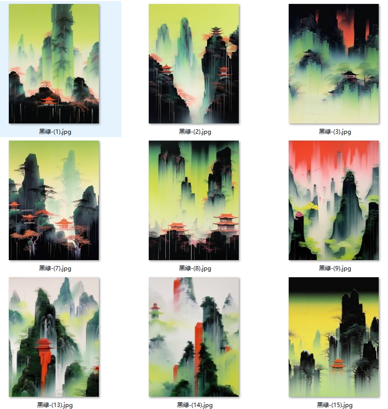 新中式中国风江南水乡水墨房子玄关背景墙挂画装饰画素材图库