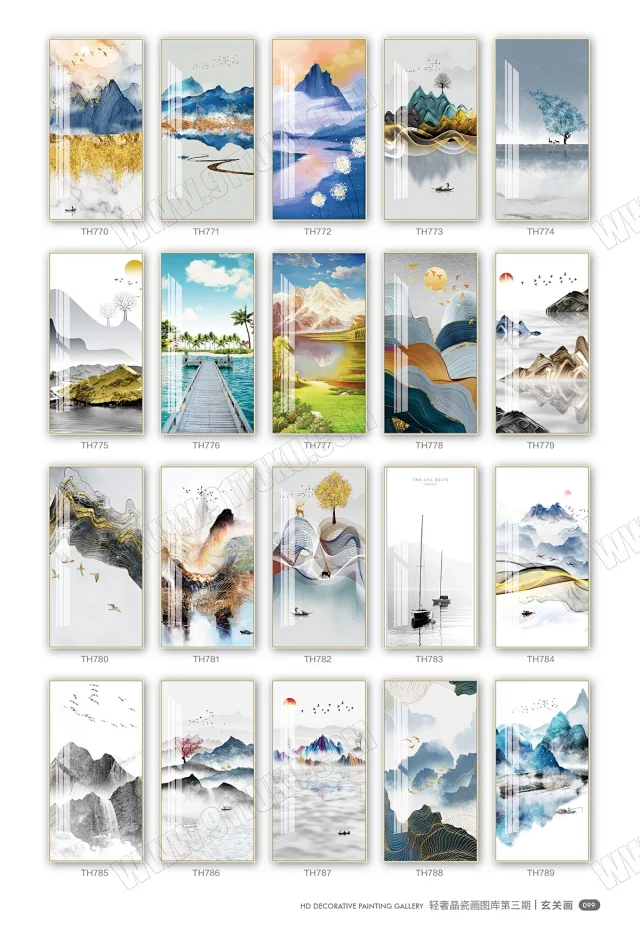 轻奢晶瓷画图库第三期 晶贝画 装饰画 玄关画 画芯PSD素材图库