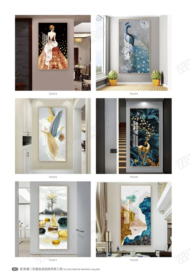 轻奢晶瓷画图库第三期 晶贝画 装饰画 玄关画 画芯PSD素材图库