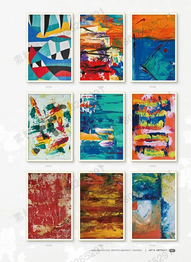 抽象画图库2 装饰画 油画 肌理画 高清文件PSD TIF