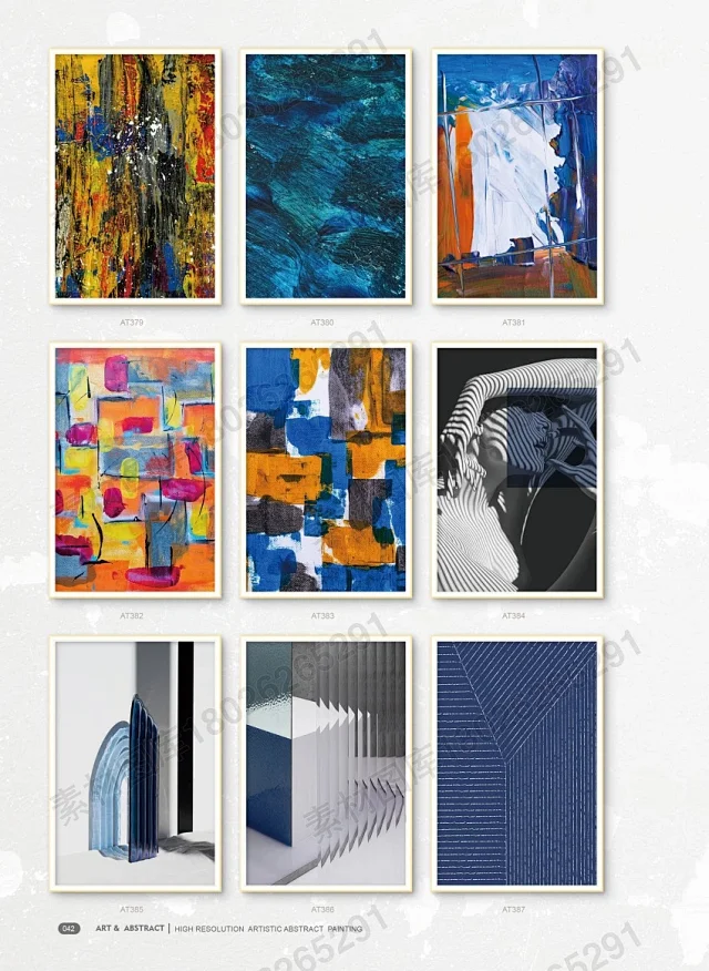 抽象画图库2 装饰画 油画 肌理画 高清文件PSD TIF